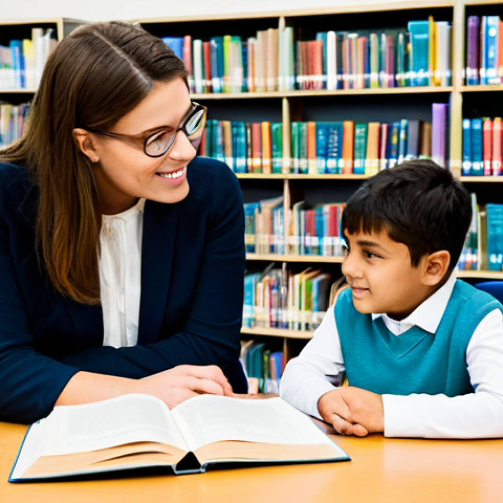 문해교육사 관련 교육기관 비교 - **Prompt:** A dedicated literacy tutor, fully clothed in a professional, modest outfit, patiently wo...